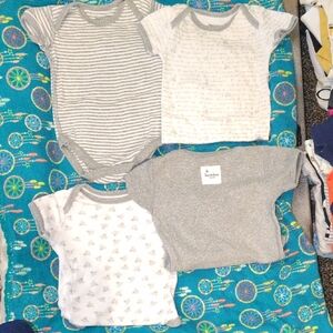 Burt's Bees Grey Onesie Set